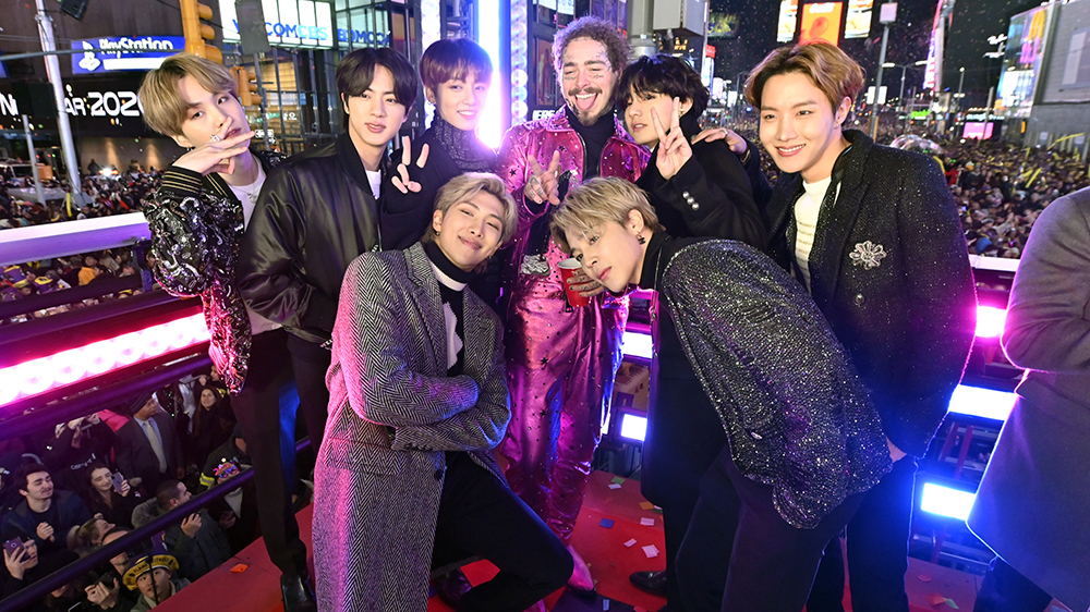 A BTS is részese volt a Times Square újévi műsorának